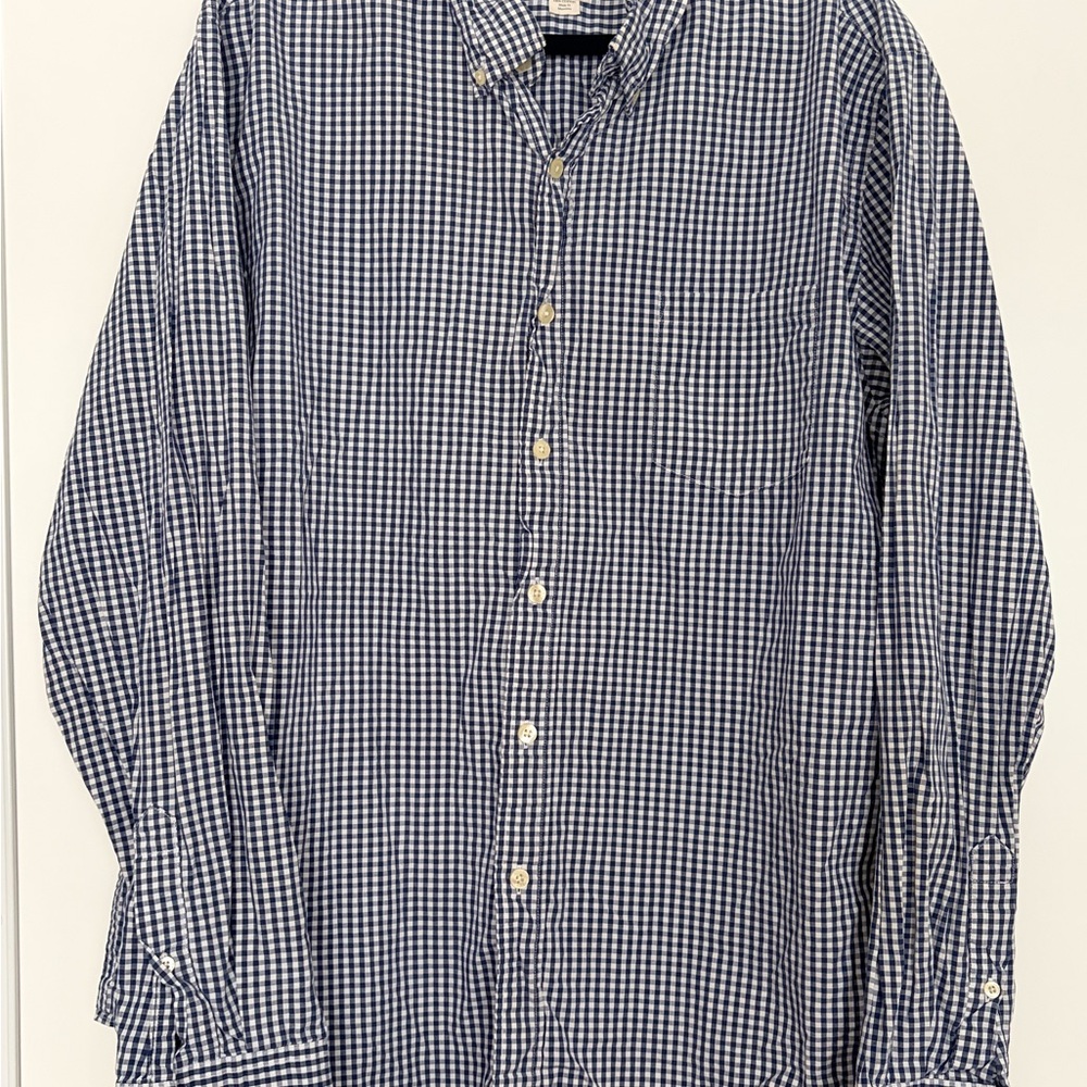 J. Crew Blue Checkered Casual Shirt